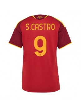 AS Roma Santiago Castro #9 Heimtrikot für Frauen 2026-27 Kurzarm AS Roma Santiago Castro #9 Heimtrikot für Frauen 2026-27 Kurzarm